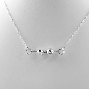 925 Silver fidget necklace, anti anxiety necklace, fidget jewelry, spinner, meditation yoga jewelry, gift for her, mental health gift idea