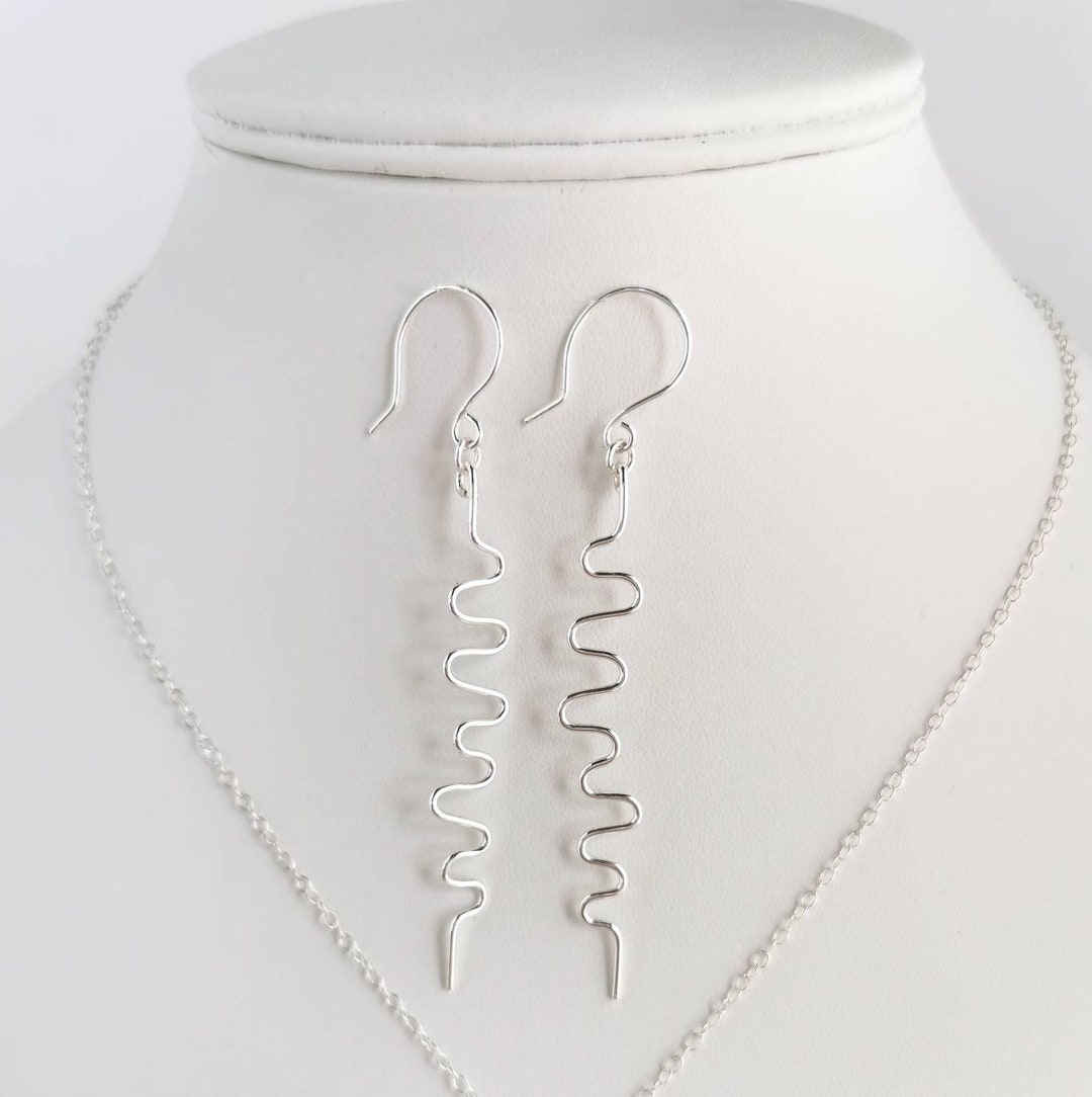 Sterling silver wave earrings Clearance