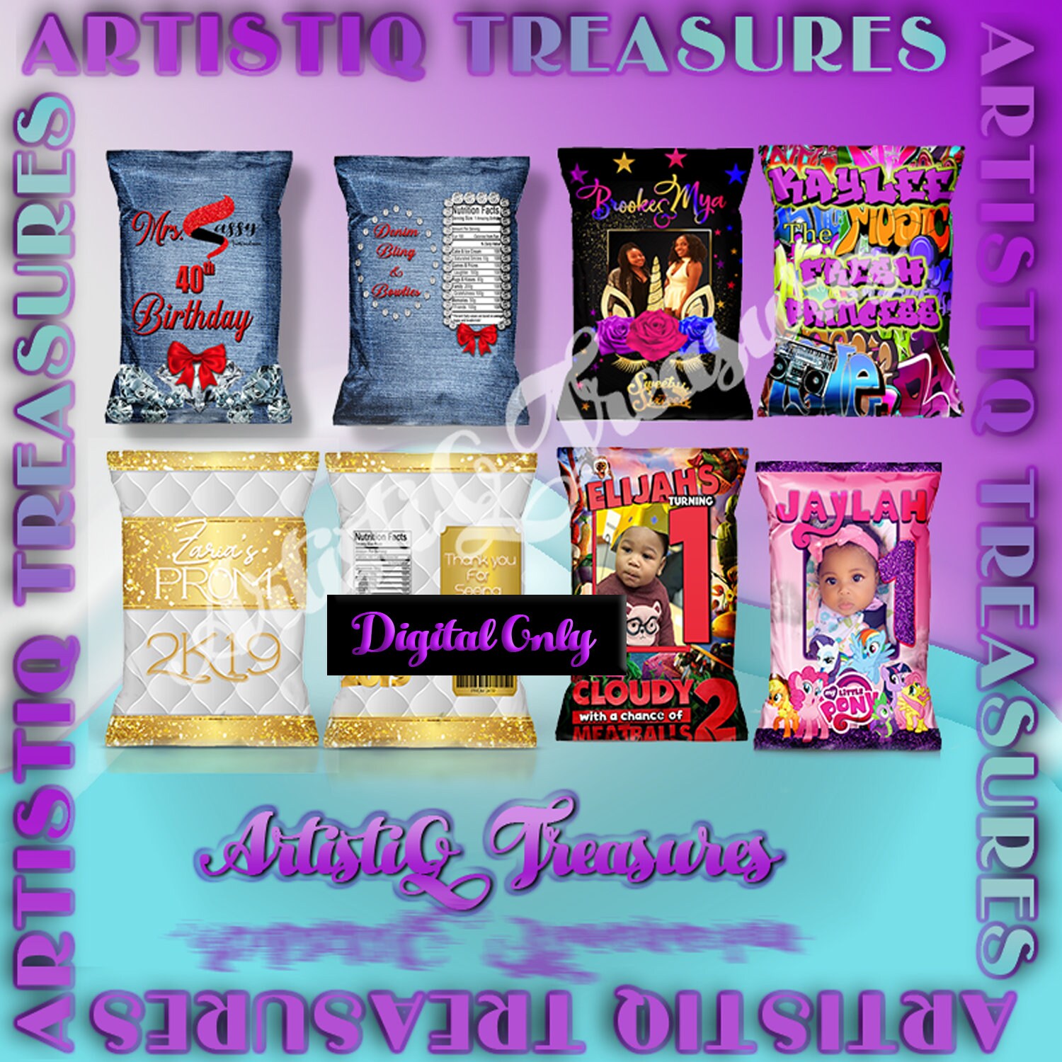 Custom Chip Bags digital Only Etsy
