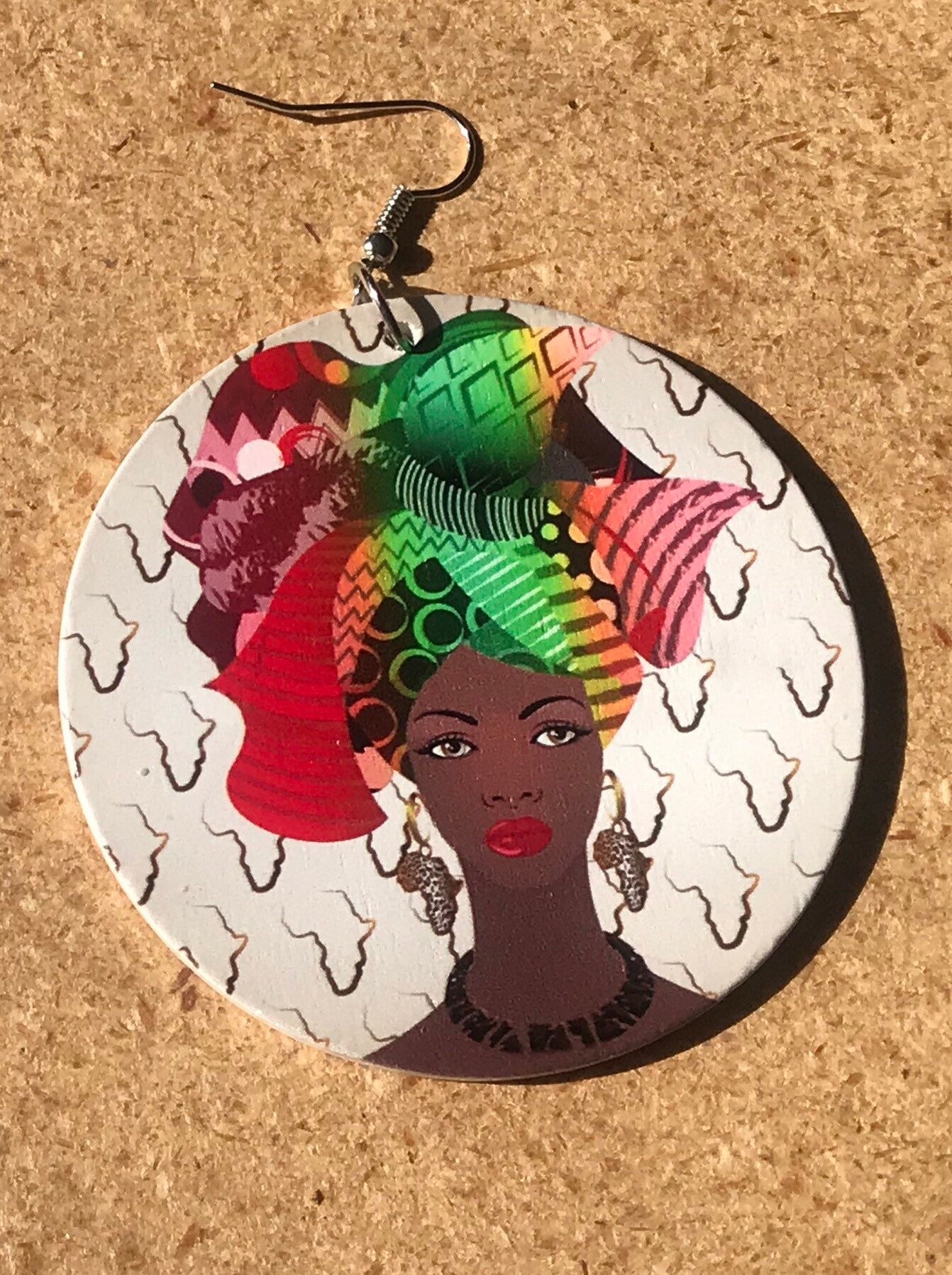 Black Queen Earrings DOUBLE SIDED Afro African Girl Etsy UK