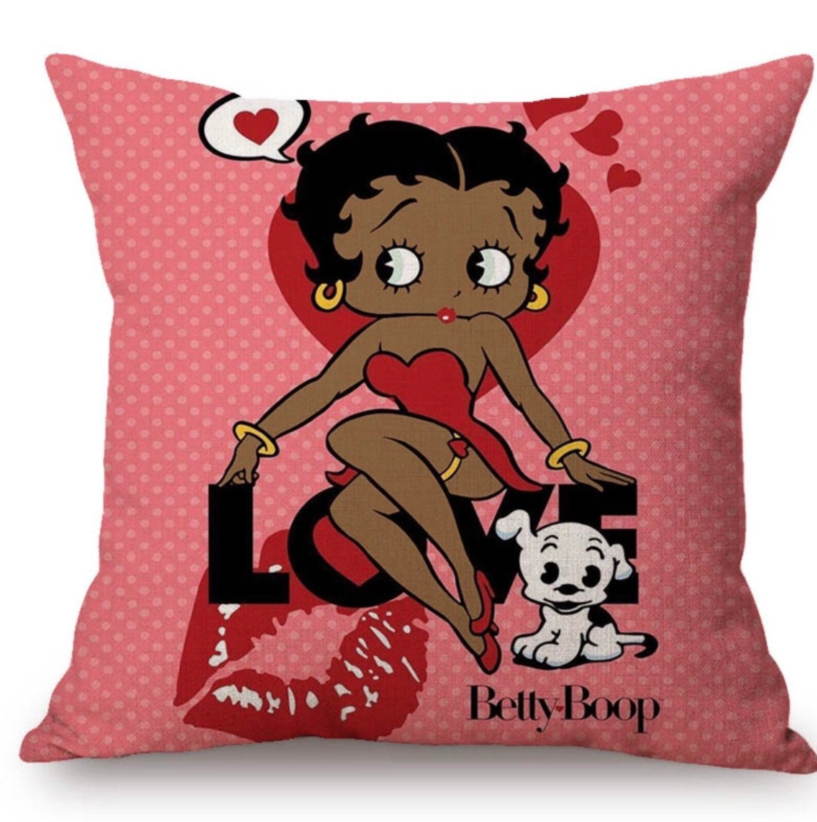 Black Betty Boop Pillow Cover 18x18 Black Art Pillow Cover Etsy