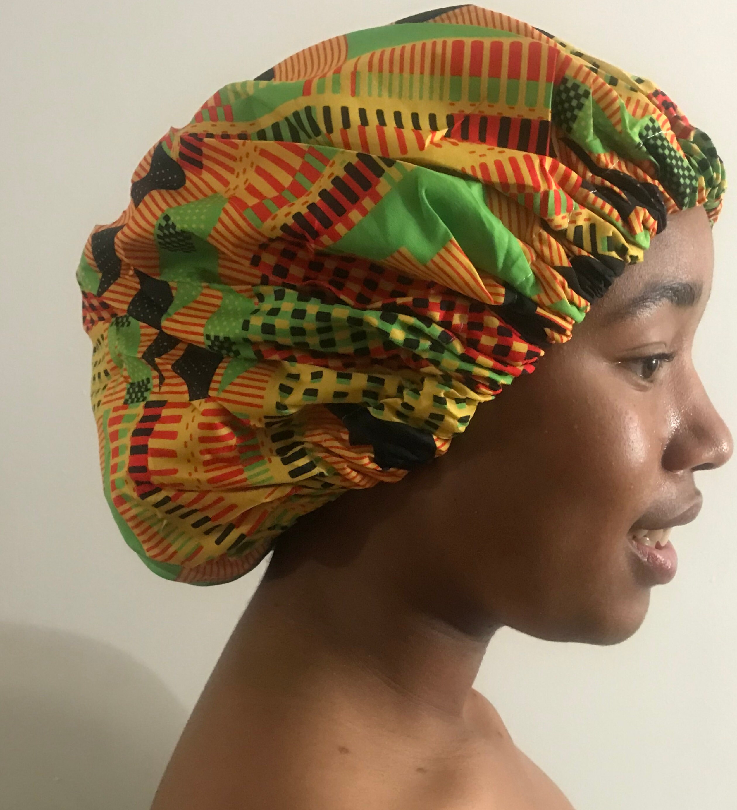 African Satin Bonnet, African Bonnet, African Kente Satin Bonnet, Afr…