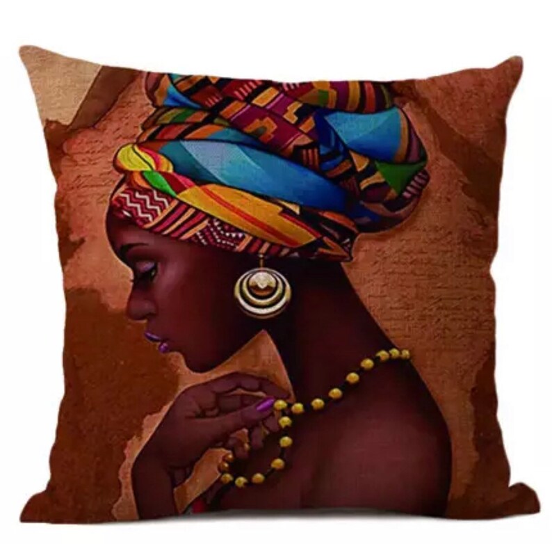 African Pillow Cover 18x18 Black Art Pillow Cover African Etsy