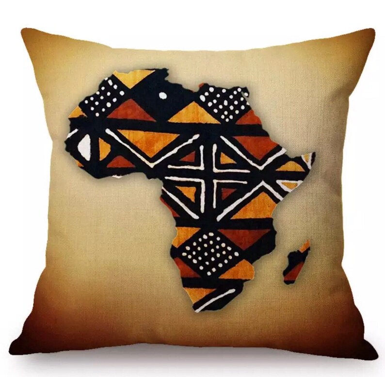 African Tribal Culture Pillow Cover 18x18 Black Art Pillow Etsy