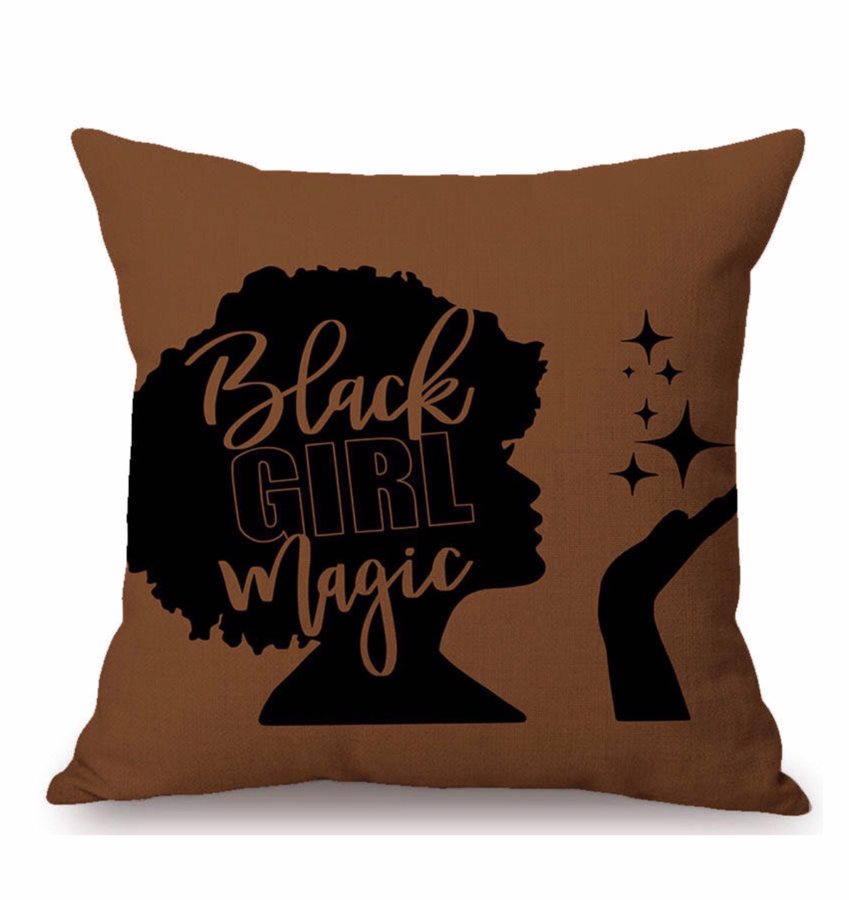 Black Girl Magic Pillow Cover 18x18 Black Art Pillow Cover Etsy UK