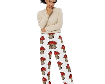 Mushroom Unisex Women Male Lounge Pants Wide-leg Pants