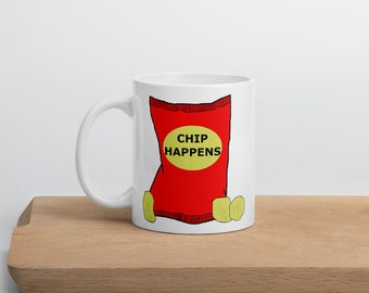 Chip Happens Novelty Adult Humor Mug