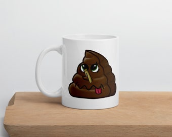 Coffee Makes Me Poop Emote Emoji Coffee Mug Cup