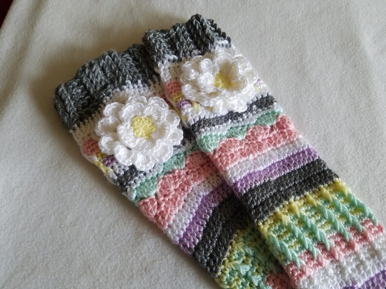 Crochet Knee High Socks Boot Socks Knee Socks Crochet Socks Fall Crochet Socks Cozy Socks Sweetheart Gift for Her Gift Idea image 6