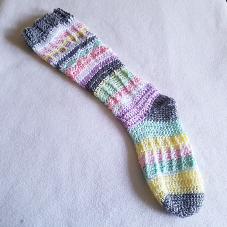 Crochet Knee High Socks Boot Socks Knee Socks Crochet Socks Fall Crochet Socks Cozy Socks Sweetheart Gift for Her Gift Idea image 7