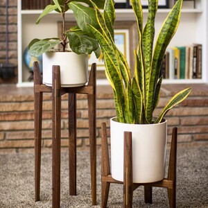 Zelo Plant Stand - Handcrafted Mid Century Modern Inspired Furniture + Home Decor