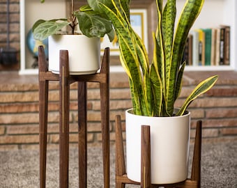 Zelo Plant Stand - Handcrafted Mid Century Modern Inspired Furniture + Home Decor