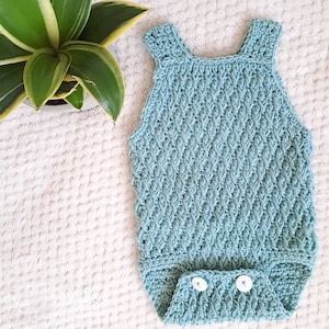 Crochet Baby Romper PATTERN: Newborn to Toddler Onesie (PDF Pattern)