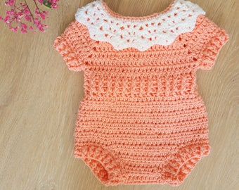 NOT AI - Crochet Baby Romper Pattern: Newborn to Toddler Onesie (PDF Pattern)