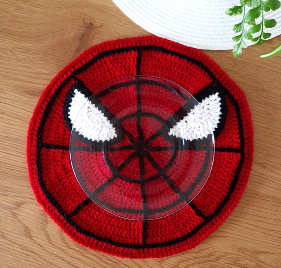 Crochet Spiderman Placemat