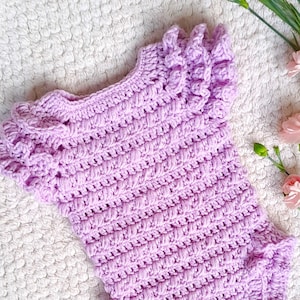 Crochet PATTERN -Baby Romper -Newborn, baby and toddler Onesie- Newborn to 3 years  / Baby photo prop