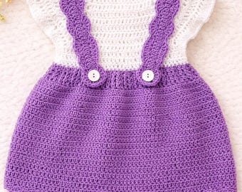 NOT AI - Crochet Baby Dress Pattern: Puffy Riffle Skirt, Newborn to 4 Years (PDF Pattern)