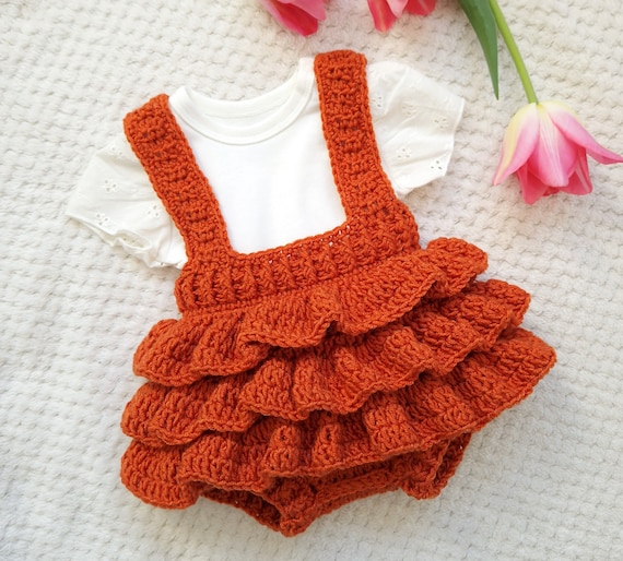 NOT AI - Crochet Baby Romper Pattern: Ruffle Diaper Cover (Newborn to 18 Months) (PDF Pattern)