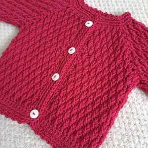 Crochet PATTERN - Baby and children Cardigan Sweater - Newborn to 3 years/ baby jumper for boy or girl / Baby Cardigan