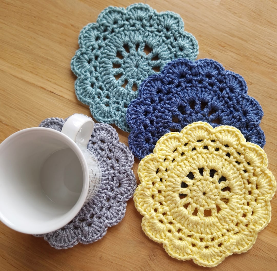 NOT AI - Crochet PATTERN - Doily Coaster - Easy Coffee Coaster - Diy ...