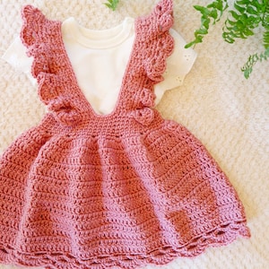 Crochet PATTERN -Baby Dress - Puffy riffle dress - Newborn, baby and toddler Dress- Newborn to 3 years  / Baby photo Patricia skirt