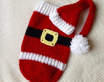 NOT AI - Crochet Christmas Elf Baby Cocoon Pattern: Newborn Snuggle Sack (PDF Pattern)