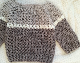 NOT AI - Crochet Baby Sweater Pattern: Unisex Cardigan Pullover (PDF Pattern)