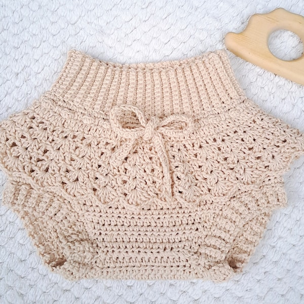 Crochet PATTERN -Baby Bloomers -Newborn, baby and toddler Onesie Diaper Cover- Newborn to 12-18 months  / Baby photo prop