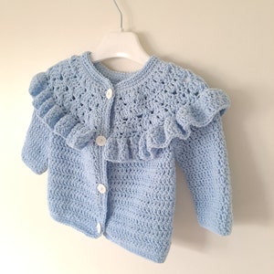 Crochet PATTERN - Baby and children Sweater 6-12 months to 7 years/ baby jumper for boy or girl / Baby Cardigan