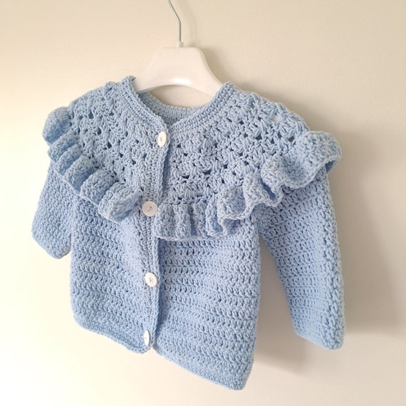 Crochet PATTERN Baby and Children Sweater 6 12 Months to 7 Years