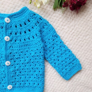 Crochet PATTERN - Baby and children Sweater 6-12 months to 7 years/ baby jumper for boy or girl / Baby Cardigan