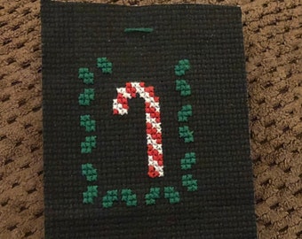Miniature Christmas Holly Cross Stitch Gift Tag Pdf (Download Now ...