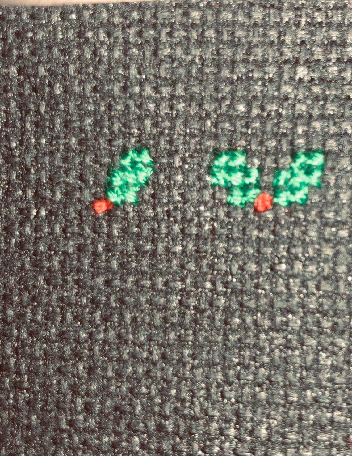 Miniature Christmas Holly Cross Stitch Gift Tag Pdf Pattern - Etsy