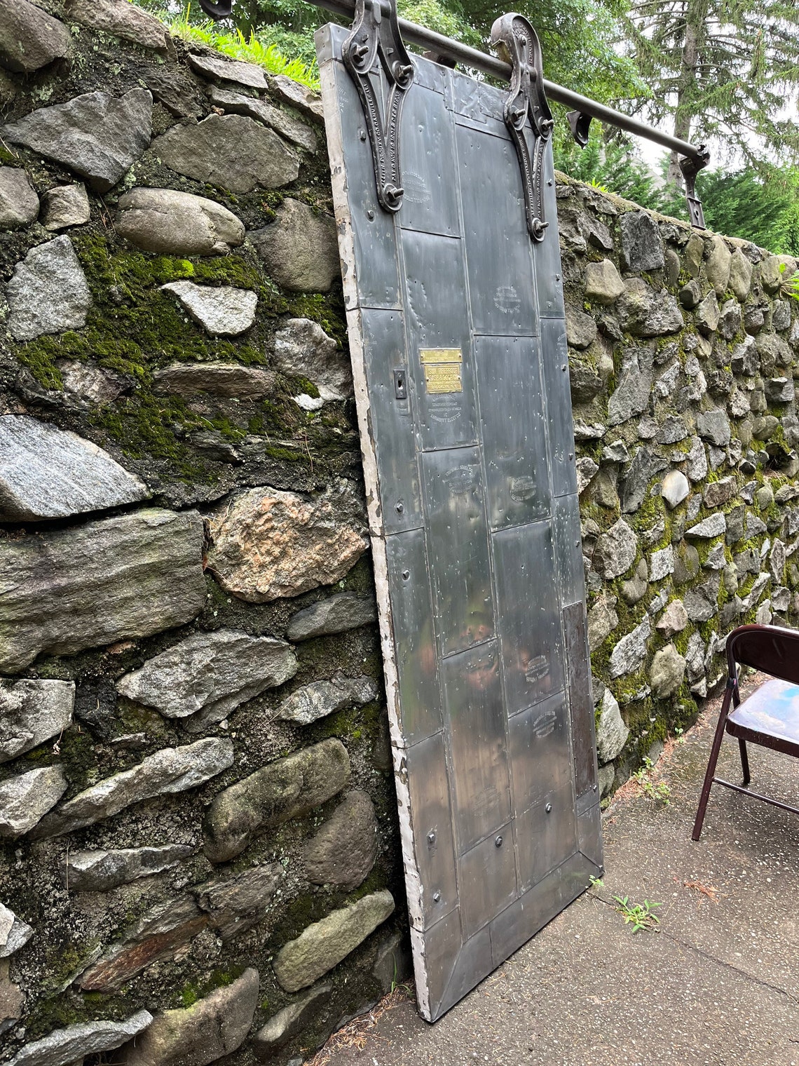 Antique Fire Door Complete With Sliding Door Hardware Etsy Australia