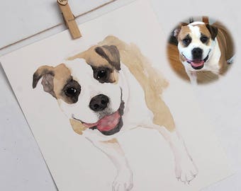 Dog Painting Portrait Dog Painting Custom Dog Drawing Custom Dog Watercolor Prints Original Dog Art Painting Dog Portrait Painting Dog  Art