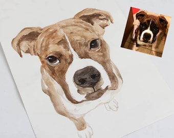Custom Dog Painting From Photo Custom Dog Watercolor Dog Portrait Painting Dog Custom Dog Drawing Prints Dog Portraits Original Dog Painting