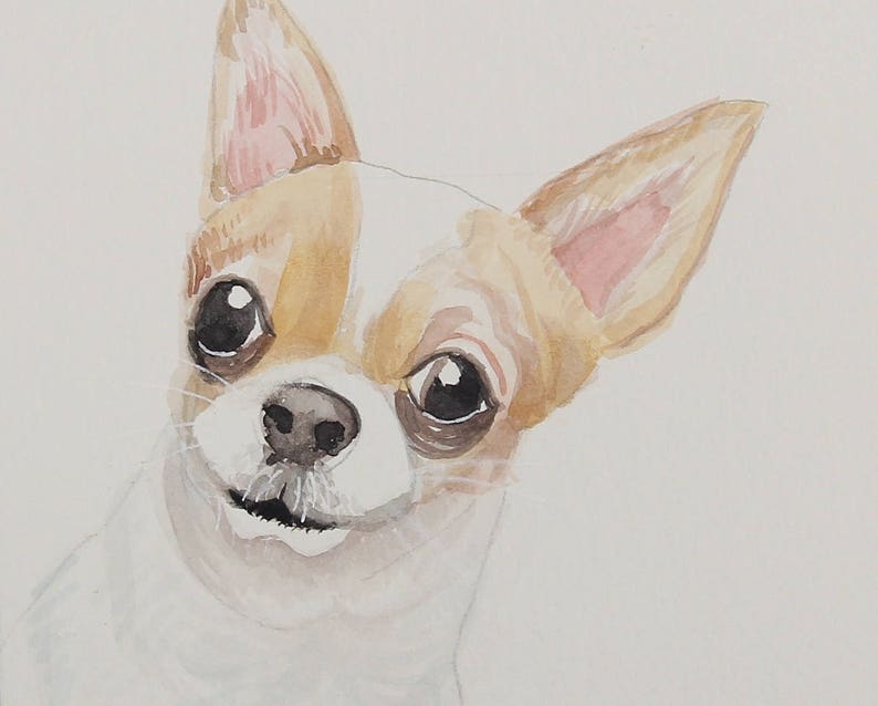 Custom Pet Portrait Watercolor Sketch Pet Portrait Custom Watercolor Pet Portrait Painting Watercolor Pet Painting Custom Portrait Pet Dog image 7