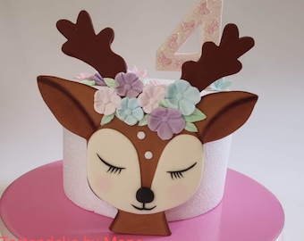 Cake decoration cake topper sugar figure birthday fondant cake decoration deer fawn fondant fondant figures fondant figures