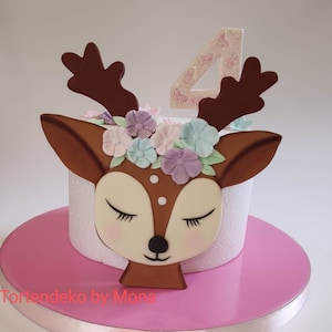 Cake decoration cake topper sugar figure birthday fondant cake decoration deer fawn fondant fondant figures fondant figures