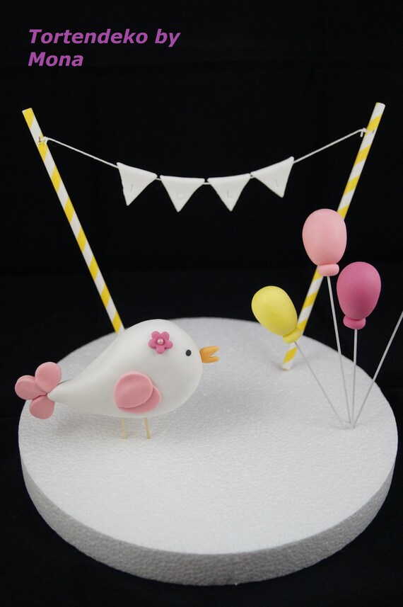 Tortendeko Fondant Tortenfigur Geburtstag Vogel Cake Topper Etsy