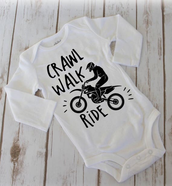 Crawl Walk Ride OnesieMotorcrossDirt BikeUnique Onesies For Etsy