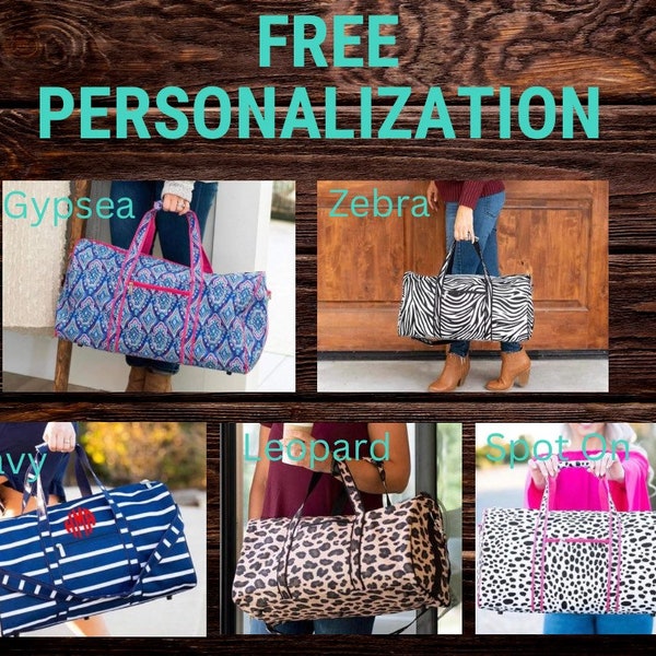 Personalized Duffle Bag - Monogram Duffle Bag - Personalized Travel Bag - Girls Duffle Bag - Boys Duffle Bag - Teens Duffle Bag -Weekend Bag