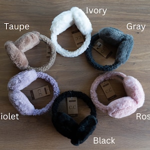 Faux Fur Sherpa CC Earmuff Ear Warmers Winter Earmuffs CC Beanie Winter Accessory image 1