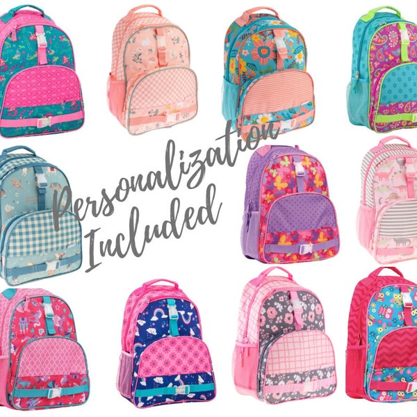 Girls Personalized Backpacks - Stephen Joseph - Butterfly - Princess - Owl - Paisley - Personalization Included