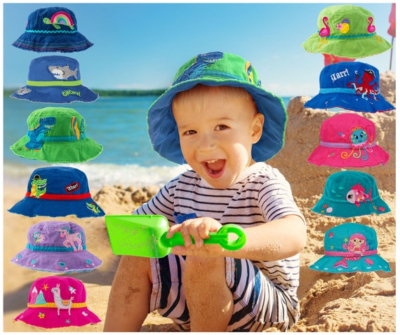 Toddler Personalized Bucket Hat Boy's Hat Girl's Hat, Stephen Joseph Hat  Toddler's Hat Embroidered Hat Kids Hat Baby Sun Hat 