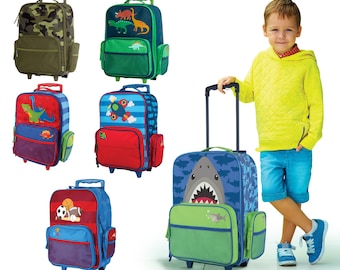 Boys Personalized Rolling Luggage - Stephen Joseph - Travel - Kids Suitcase - Personalization Included