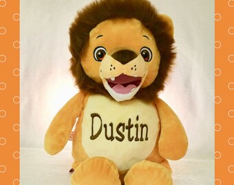 Personalized Stuffed Animal-Lion-Cubbies-Kids Birthday Gift-Embroidered Gift-Baby Shower Gift-Teddy Bear