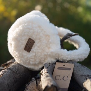 Faux Fur Sherpa CC Earmuff Ear Warmers Winter Earmuffs CC Beanie Winter Accessory image 5