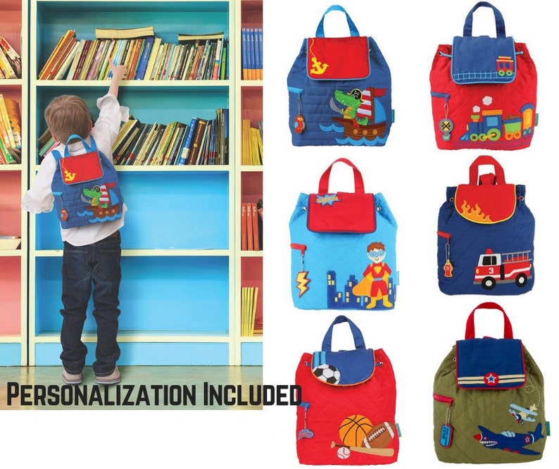 Personalized Quilted Backpacktoddler Boys Etsy