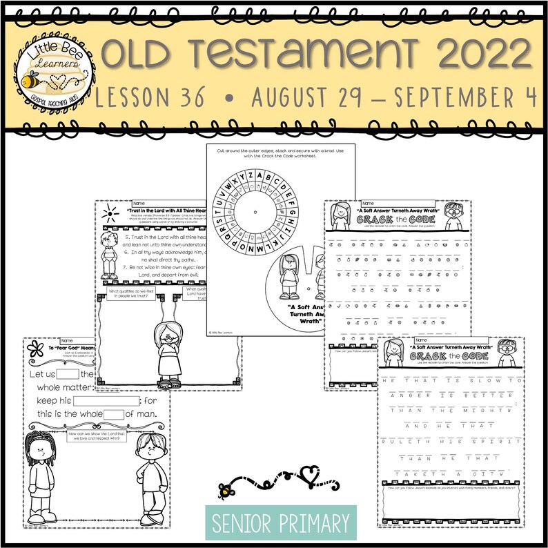 Come Follow Me 2022 Primary Lesson 36 Old Testament Etsy